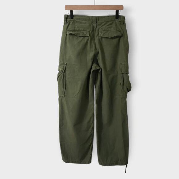 Aritzia Tna Supply Cargo Pant Olive Green Sz 4 Relaxed Grunge Gorp Streetwear - Picture 4 of 12